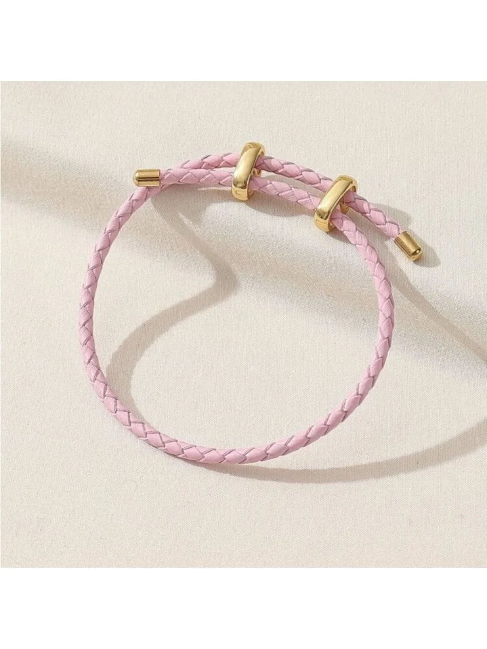 New! Pink Leather Bracelet NWOT